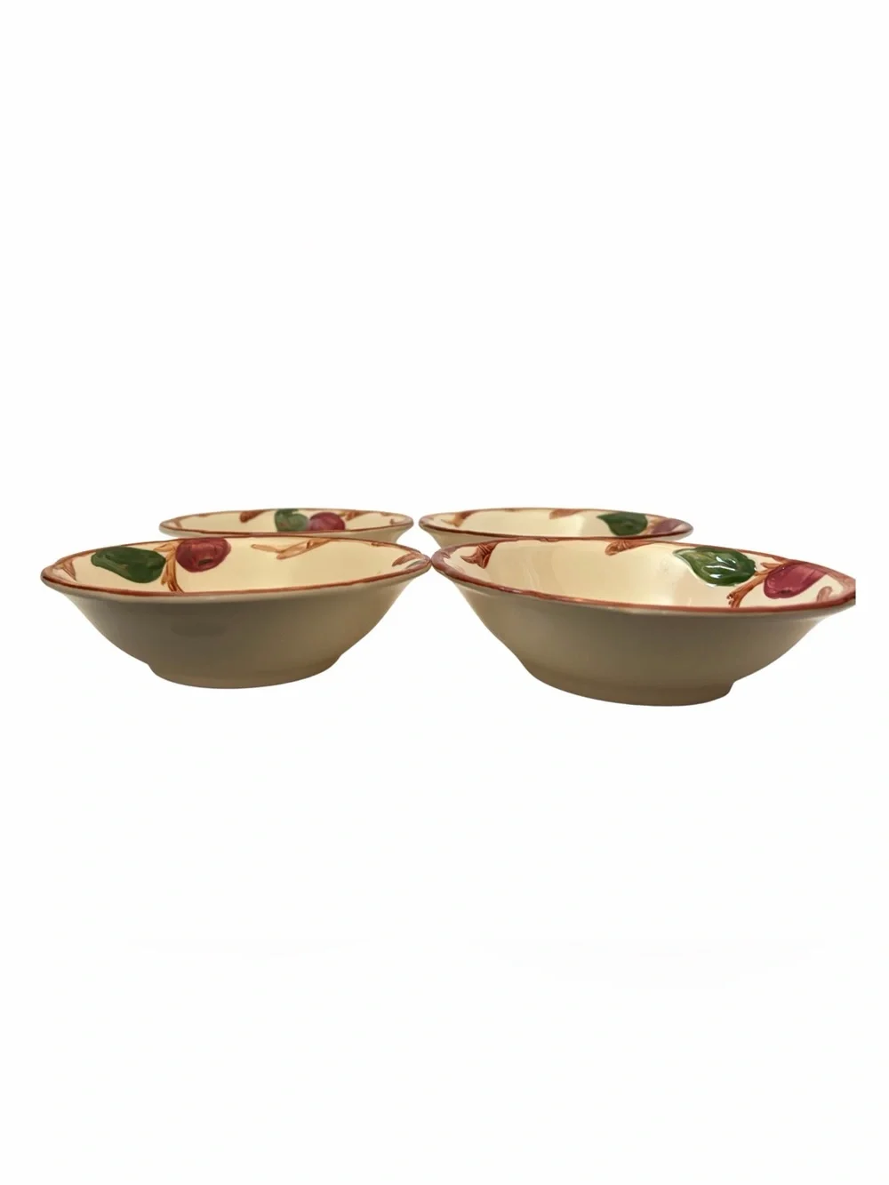 Vintage Franciscan Ware Apple Pattern 6” Bowls Set of 4